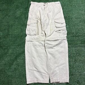 Y2K Men's Paco Jeans Cream and white cargo baggy pants